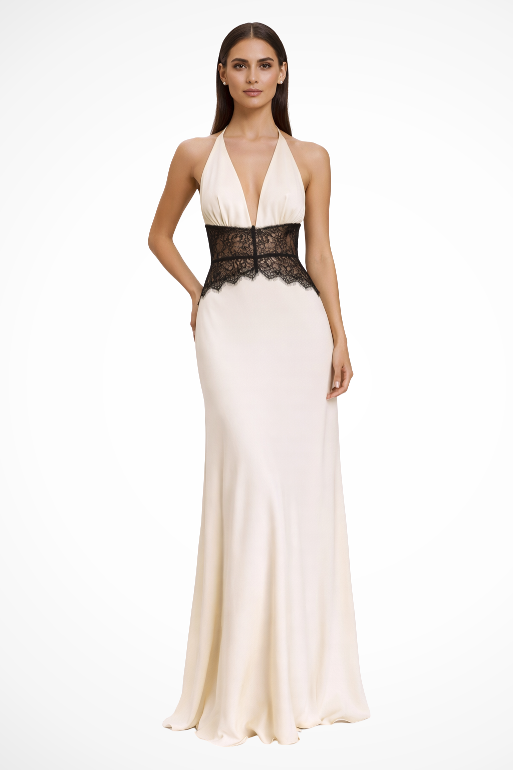 Imogen | Women Halter Neck Backless Maxi Wedding Guest Dress