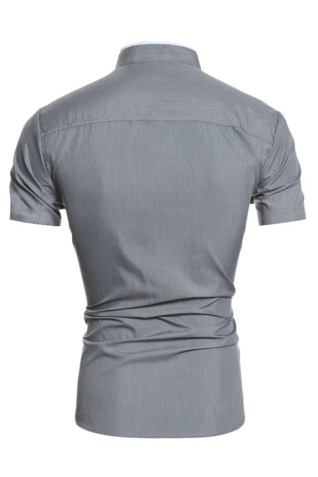 Finlay | Men Buttoned Slim Fit Short Sleeve Shirt with Stand Collar