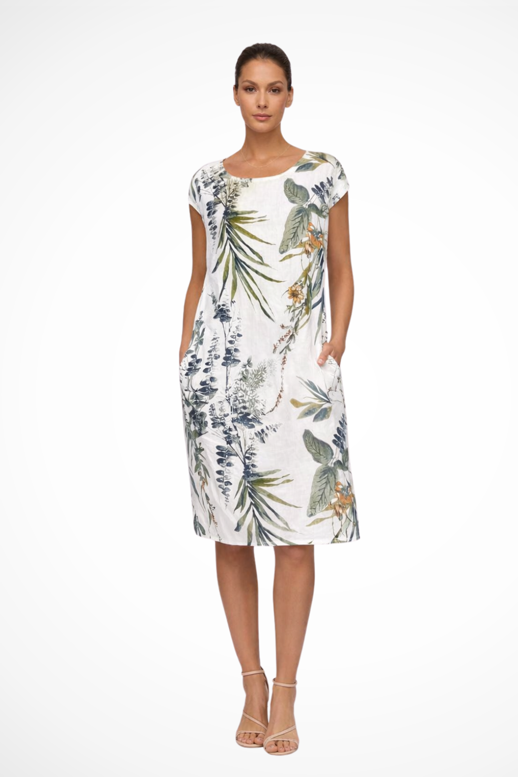 Ivy | Women Casual Relaxed Fit Summer Dress with Botanical Print