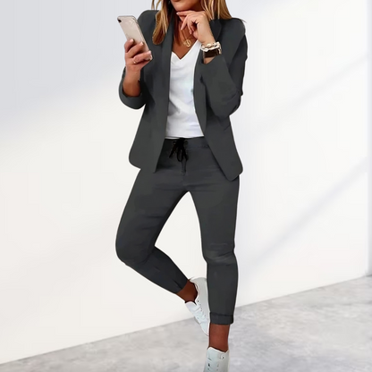 Women’s Blazer & Trouser Set – Modern Tailored Loungewear