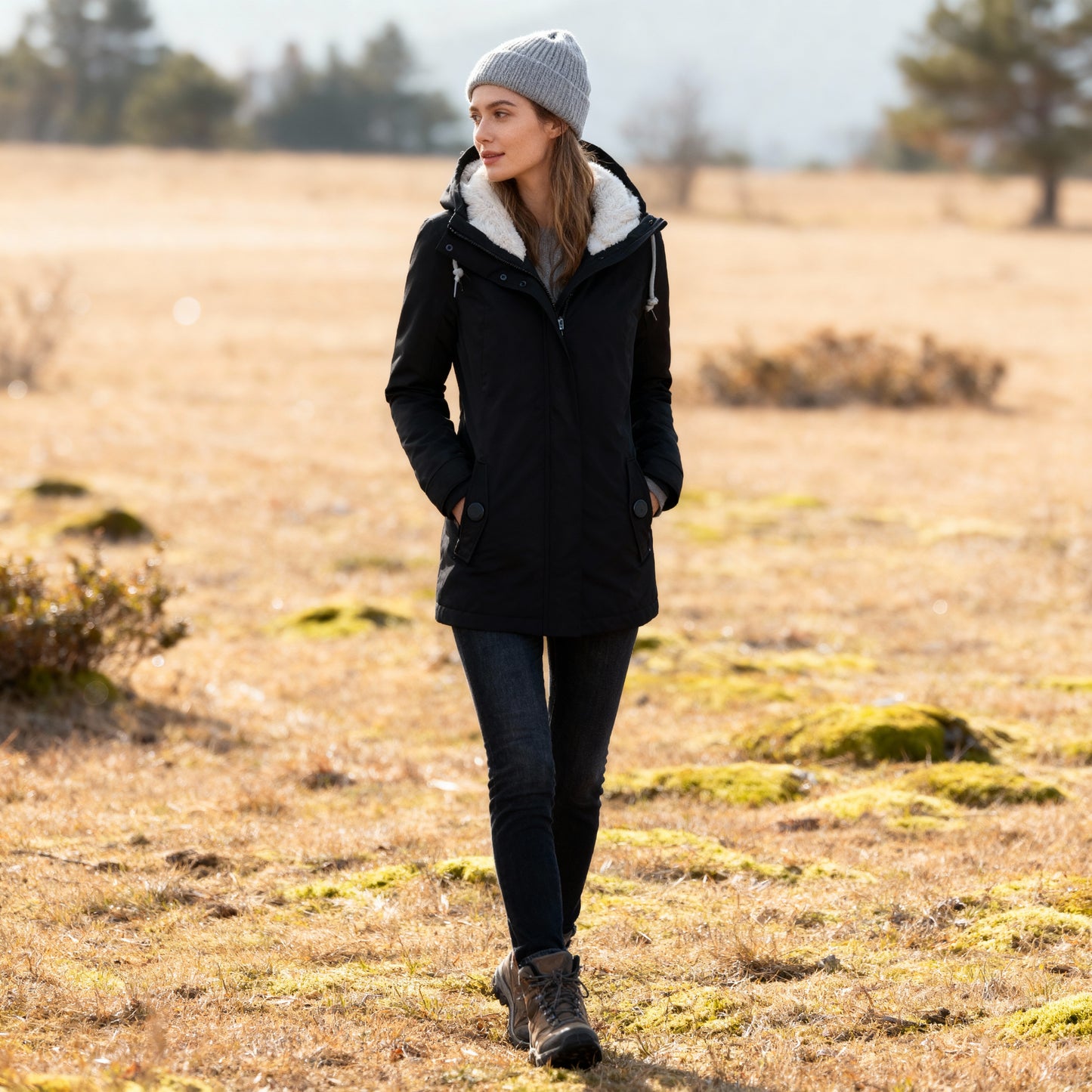 Christin Women’s Waterproof Hooded Coat – Long Warm Everyday Outerwear