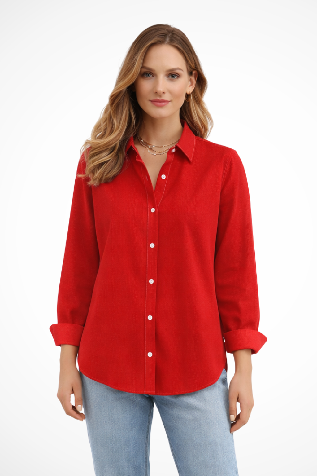 Darcy | Women Relaxed Fit Long Sleeve Collared Button Down Shirt