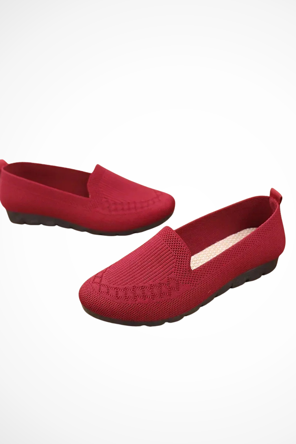 Sybilla | Women Round Toe Knit Slip On Ballet Flats