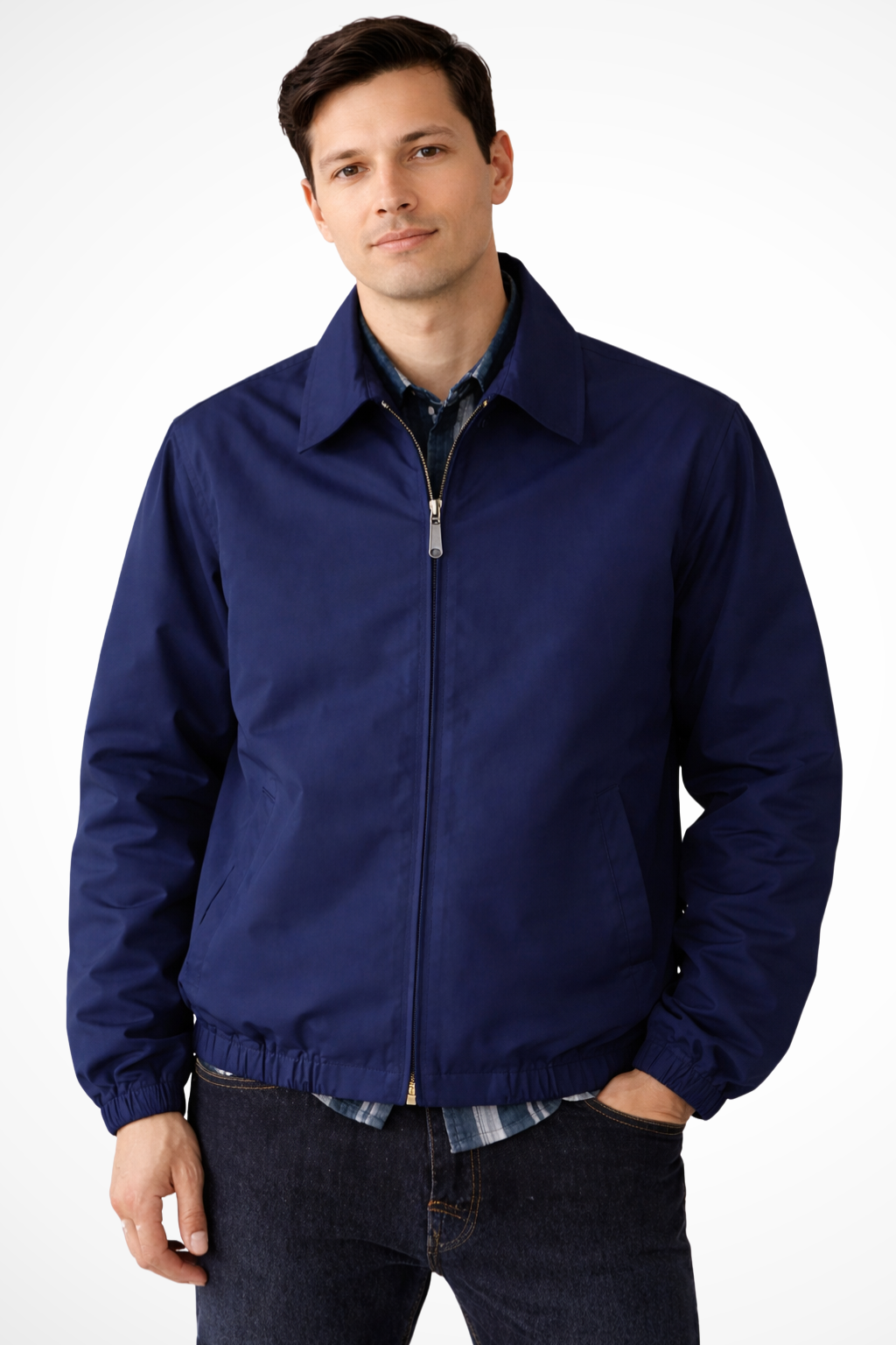 Jack | Men Zip Up Harrington Jacket with Elasticated Cuffs