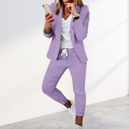 Women’s Blazer & Trouser Set – Modern Tailored Loungewear