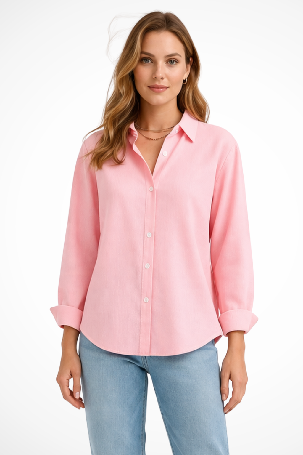 Darcy | Women Relaxed Fit Long Sleeve Collared Button Down Shirt