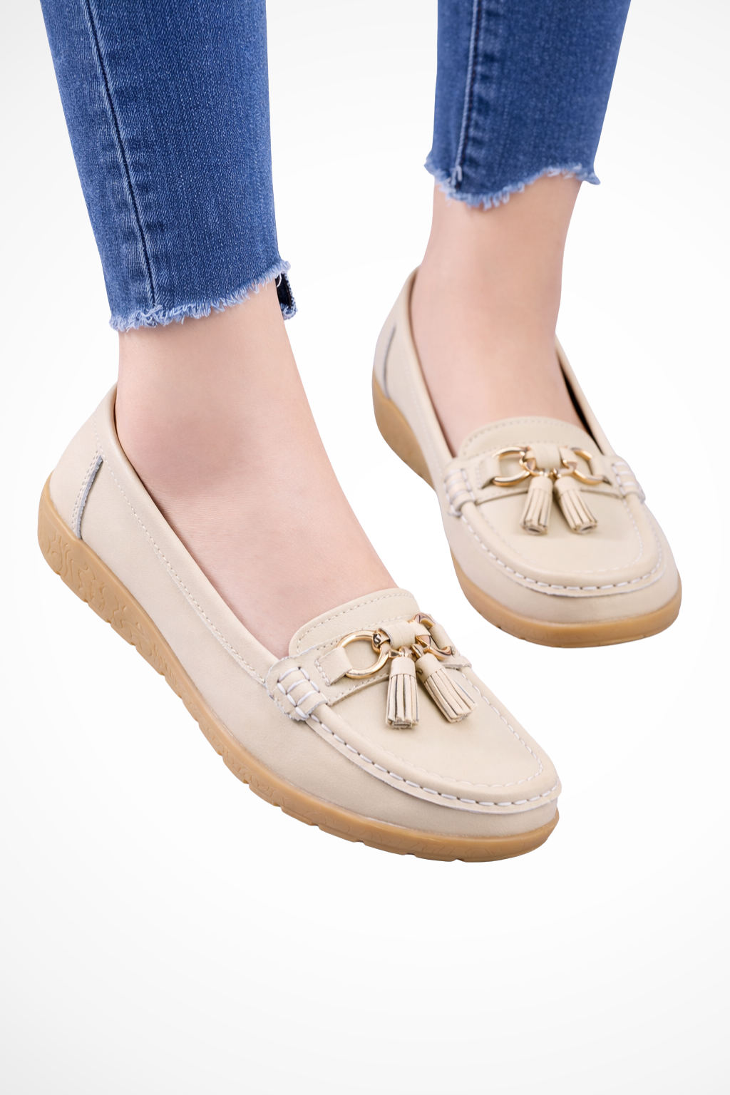 Gwendoline | Women Tassel Detail Slip On Ballet Flats Loafers