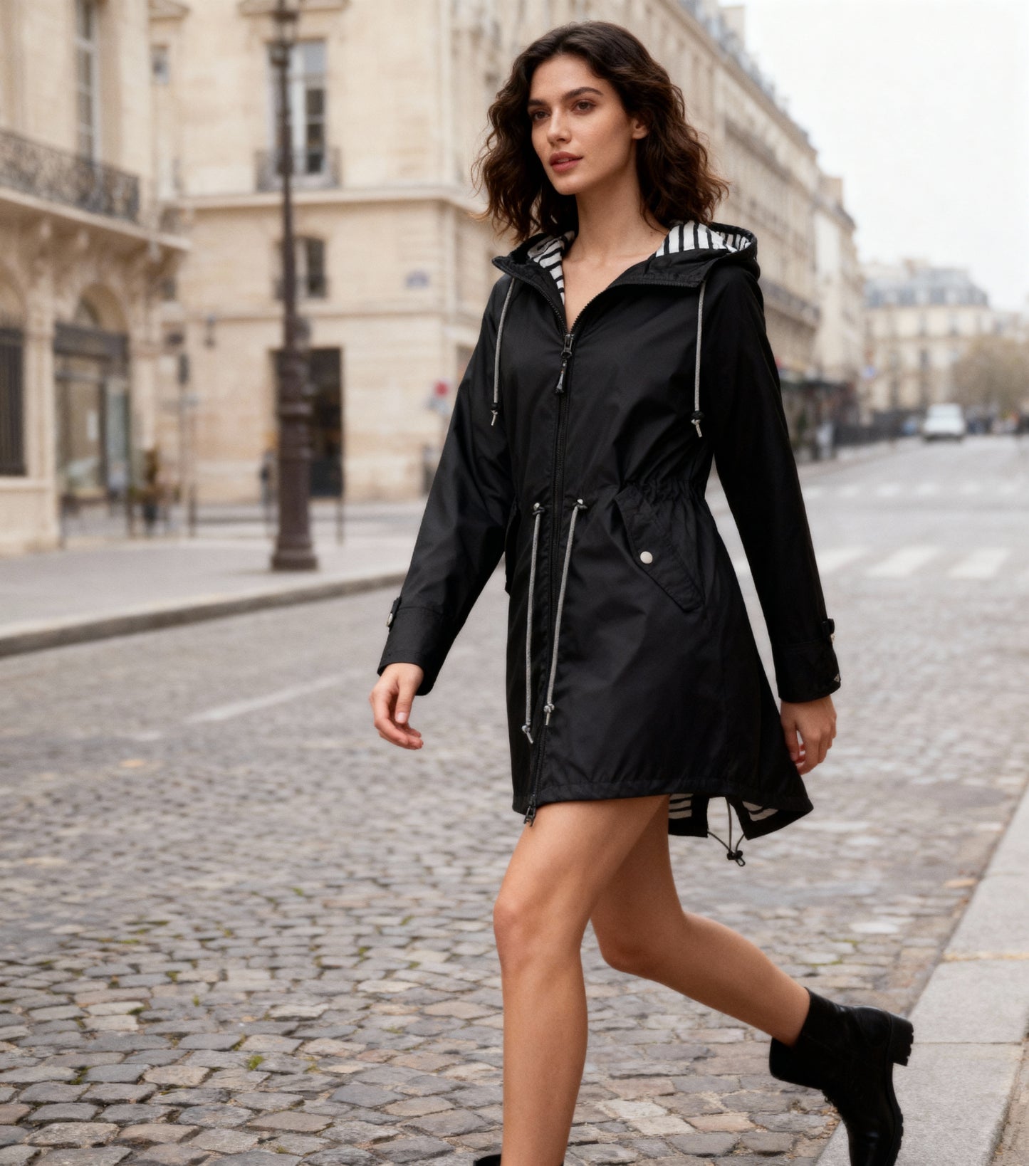 Alpine Shield Hooded Waterproof Coat – Women’s All-Weather Layering