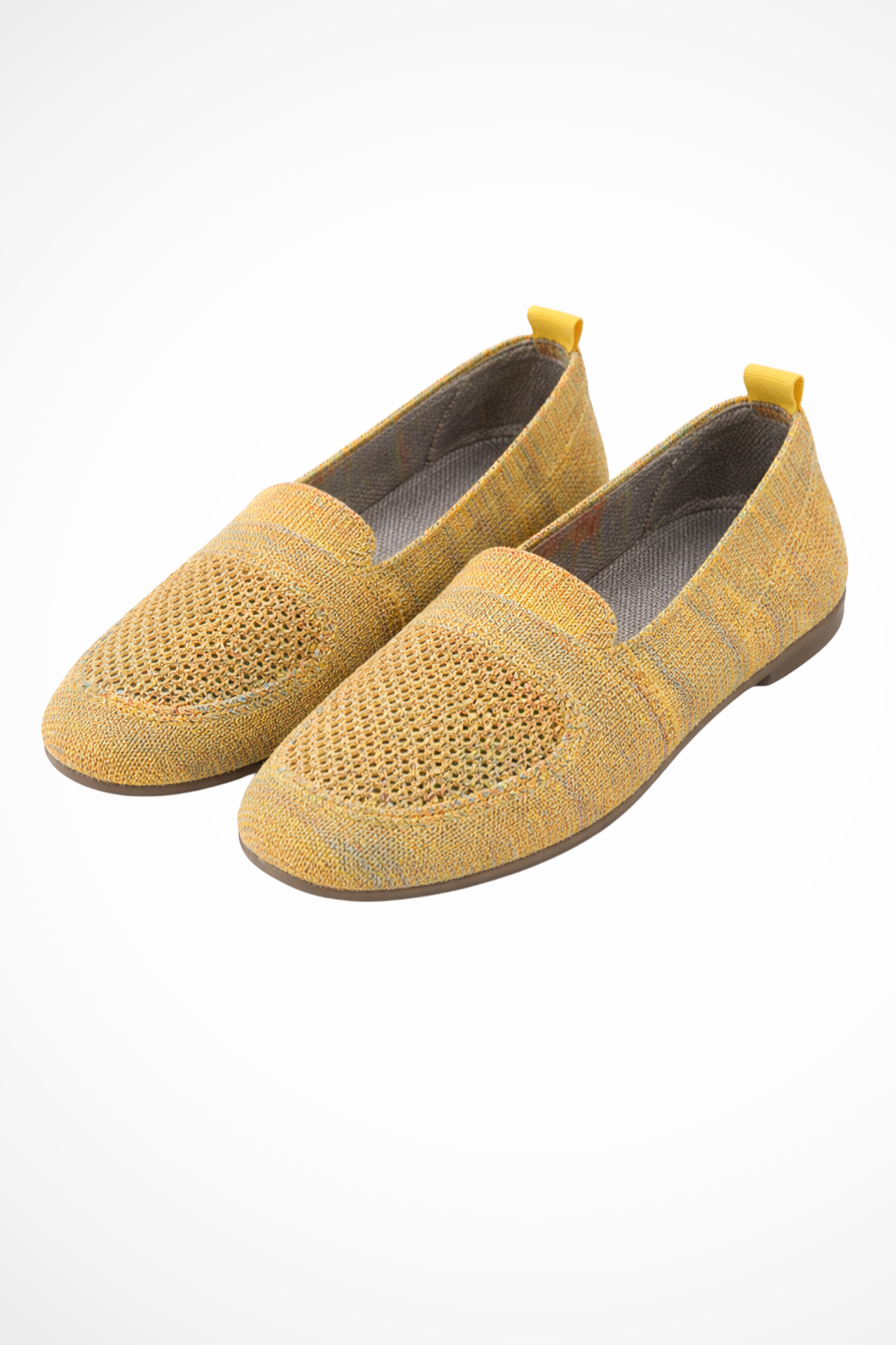 Laurentia | Women Square Toe Knit Mesh Slip On Ballet Flats