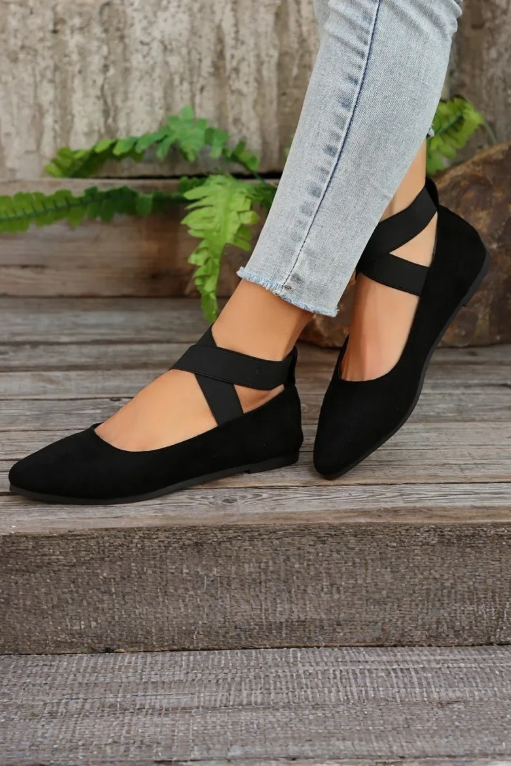 Emmeline | Women Pointed Toe Ankle Strap Ballet Flats