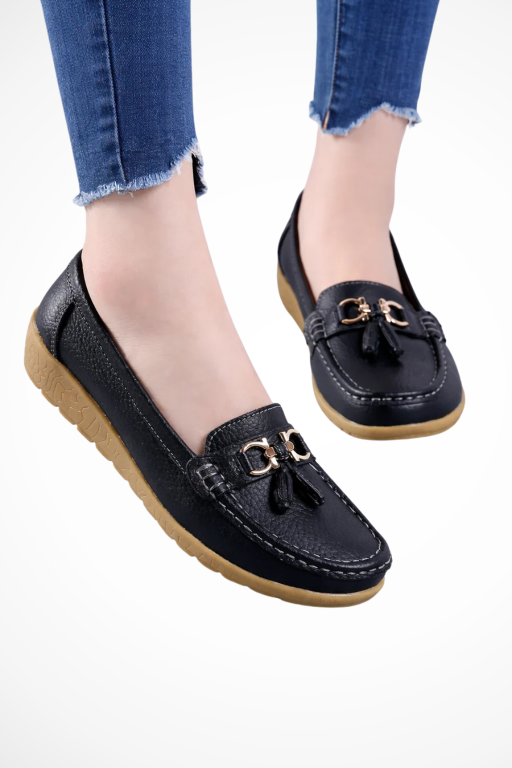 Gwendoline | Women Tassel Detail Slip On Ballet Flats Loafers