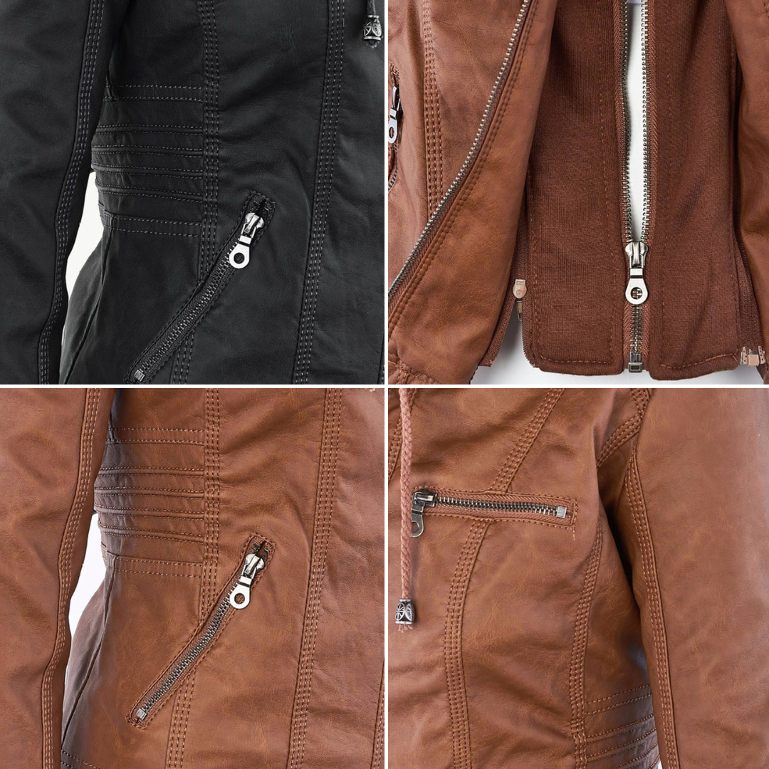 Women’s Faux Leather Jacket – Tailored Everyday Outerwear