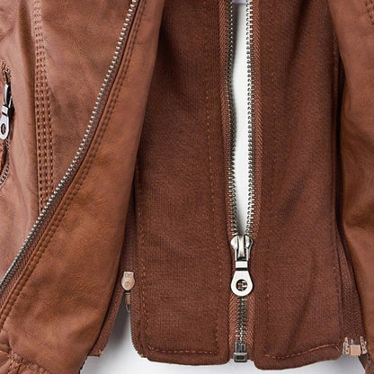 Women’s Faux Leather Jacket – Tailored Everyday Outerwear
