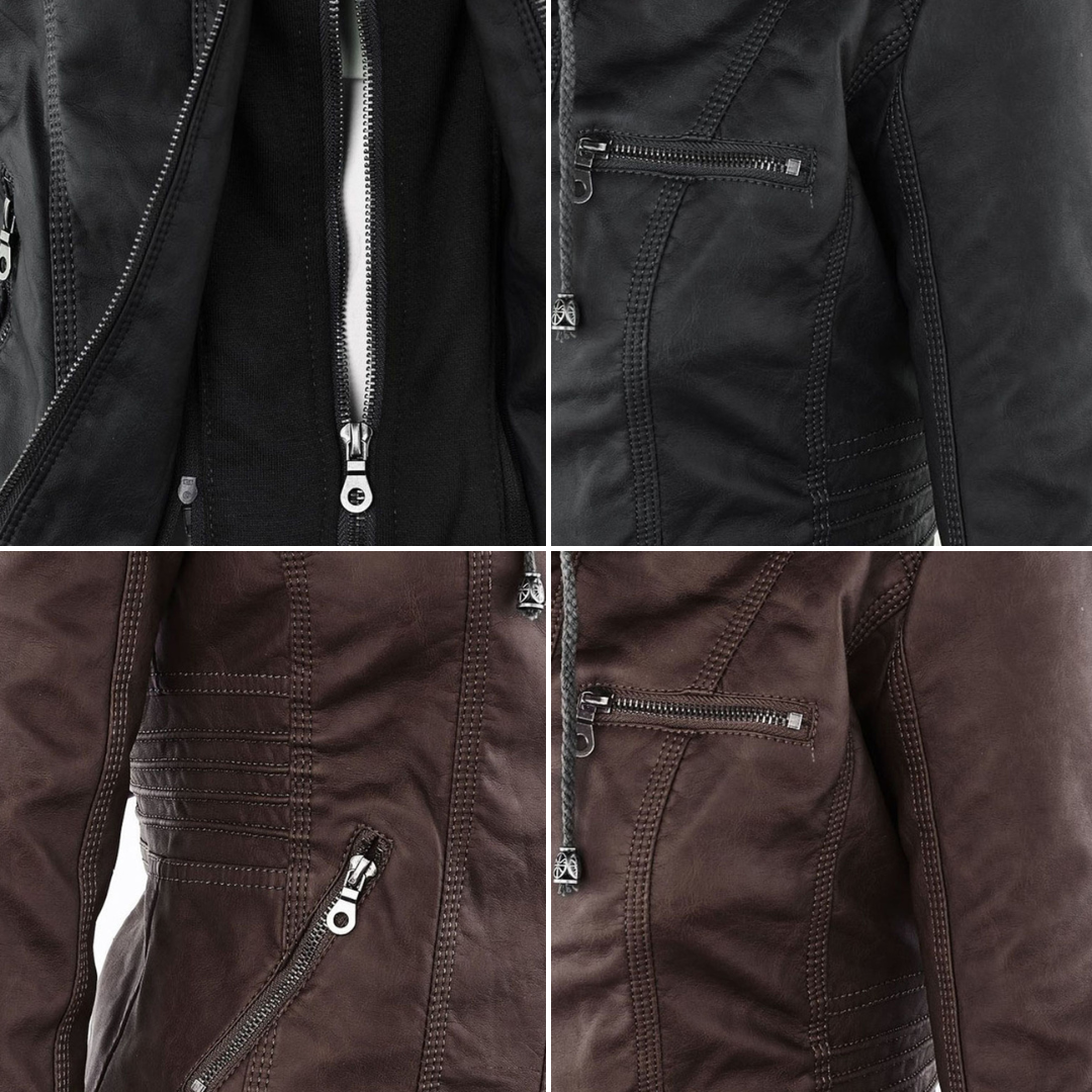 Women’s Faux Leather Jacket – Tailored Everyday Outerwear