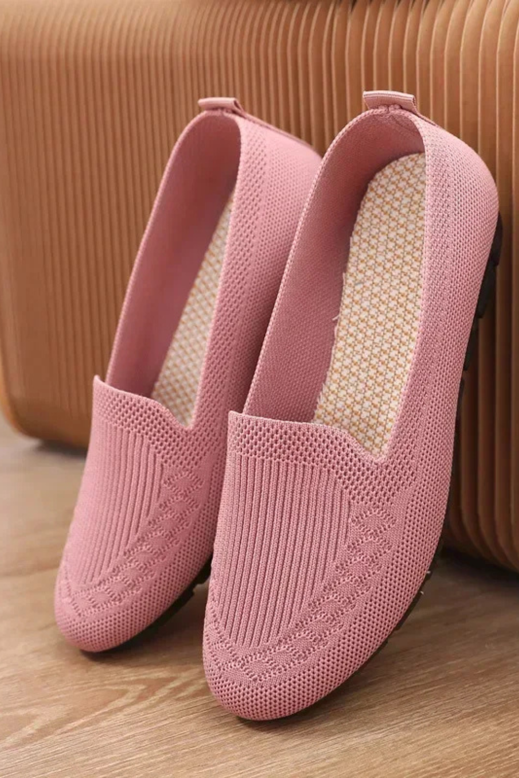 Sybilla | Women Round Toe Knit Slip On Ballet Flats