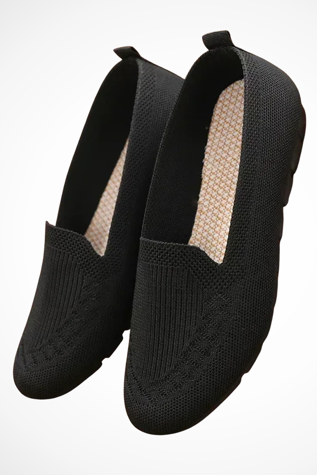 Sybilla | Women Round Toe Knit Slip On Ballet Flats