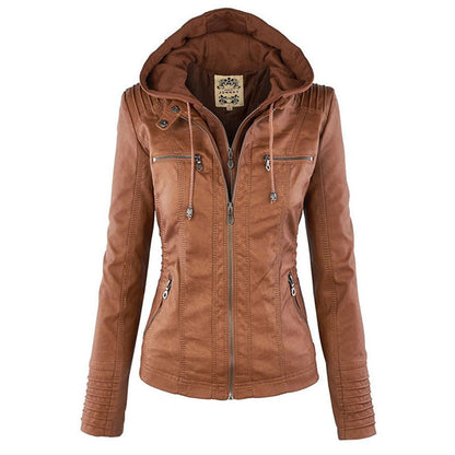 Women’s Faux Leather Jacket – Tailored Everyday Outerwear