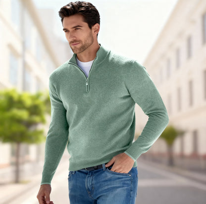 Liam Half Zip Sweater – Men's Smart Casual Knit Pullover with Modern Fit