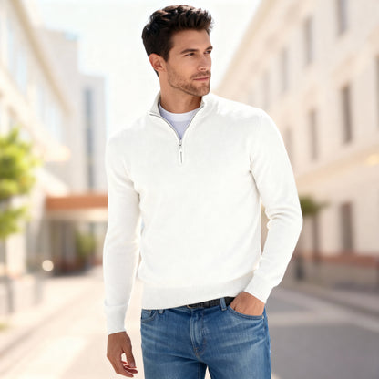 Liam Half Zip Sweater – Men's Smart Casual Knit Pullover with Modern Fit