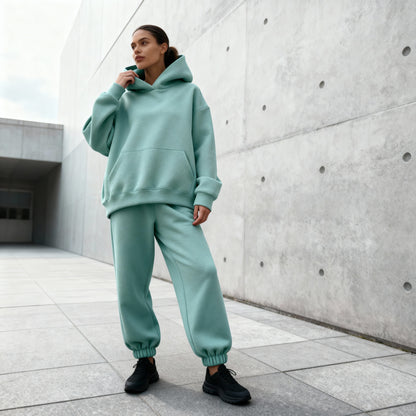 Serene Lounge Hoodie & Jogger Set – Women’s Relaxed Loungewear