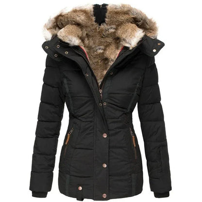 Catharina Women’s Winter Jacket – Warm Padded Coat with Soft Hood Lining