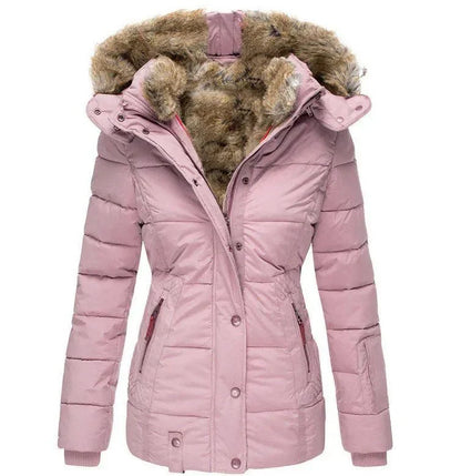 Catharina Women’s Winter Jacket – Warm Padded Coat with Soft Hood Lining
