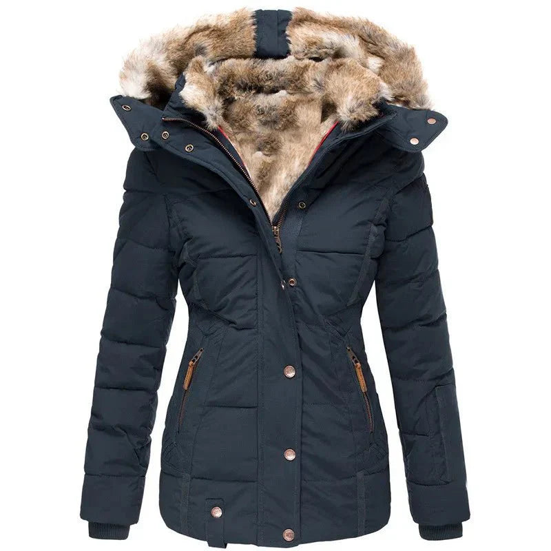 Catharina Women’s Winter Jacket – Warm Padded Coat with Soft Hood Lining