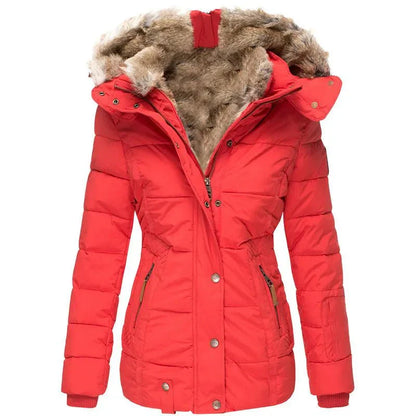 Catharina Women’s Winter Jacket – Warm Padded Coat with Soft Hood Lining