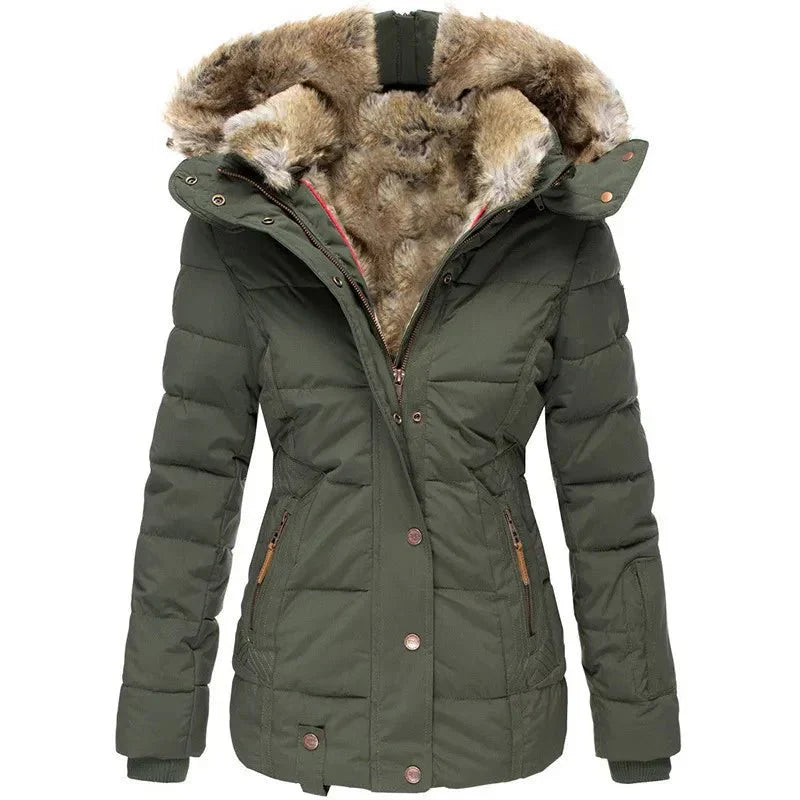 Catharina Women’s Winter Jacket – Warm Padded Coat with Soft Hood Lining