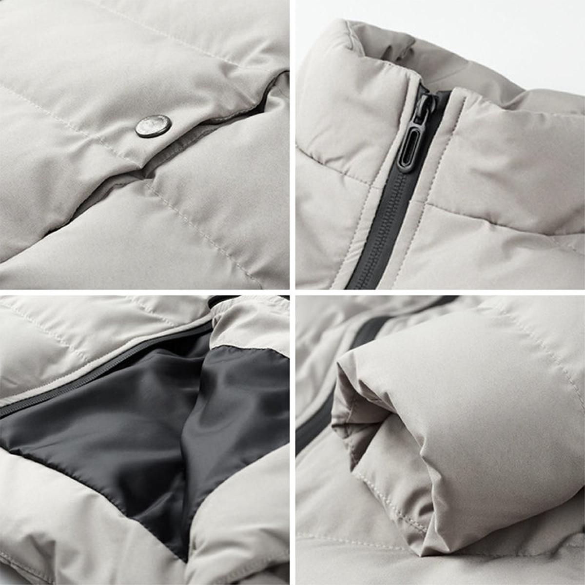 Ethan Smart Puffer Jacket – Men's Insulated Winter Coat with High Collar for Business Wear