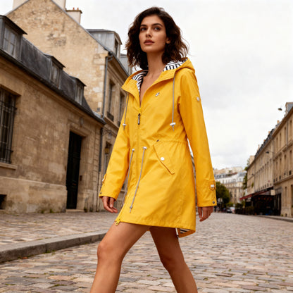 Alpine Shield Hooded Waterproof Coat – Women’s All-Weather Layering