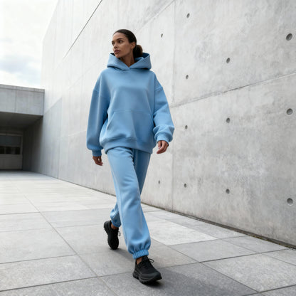 Serene Lounge Hoodie & Jogger Set – Women’s Relaxed Loungewear