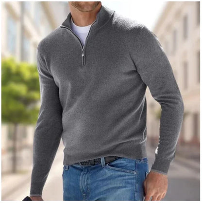 Liam Half Zip Sweater – Men's Smart Casual Knit Pullover with Modern Fit