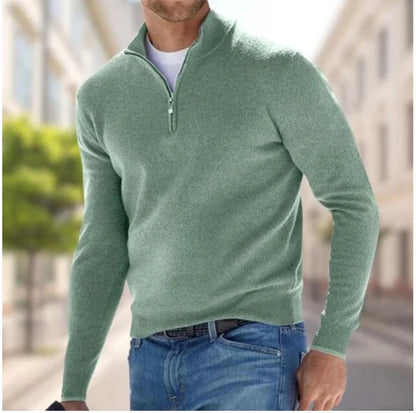 Liam Half Zip Sweater – Men's Smart Casual Knit Pullover with Modern Fit