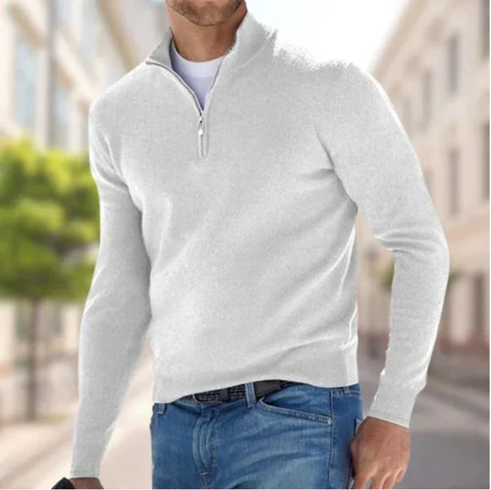 Liam Half Zip Sweater – Men's Smart Casual Knit Pullover with Modern Fit