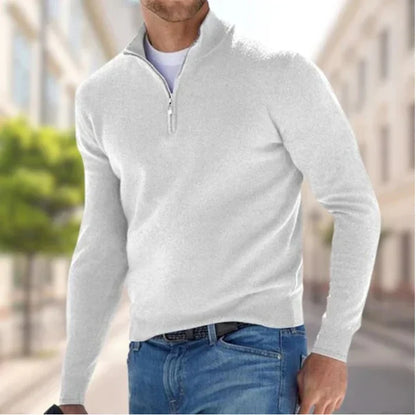 Liam Half Zip Sweater – Men's Smart Casual Knit Pullover with Modern Fit