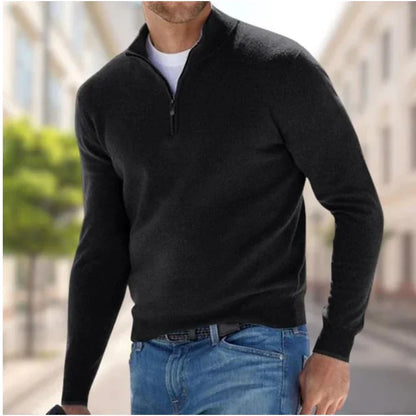 Liam Half Zip Sweater – Men's Smart Casual Knit Pullover with Modern Fit