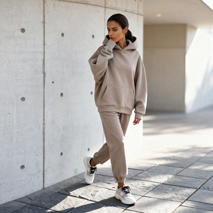 Serene Lounge Hoodie & Jogger Set – Women’s Relaxed Loungewear